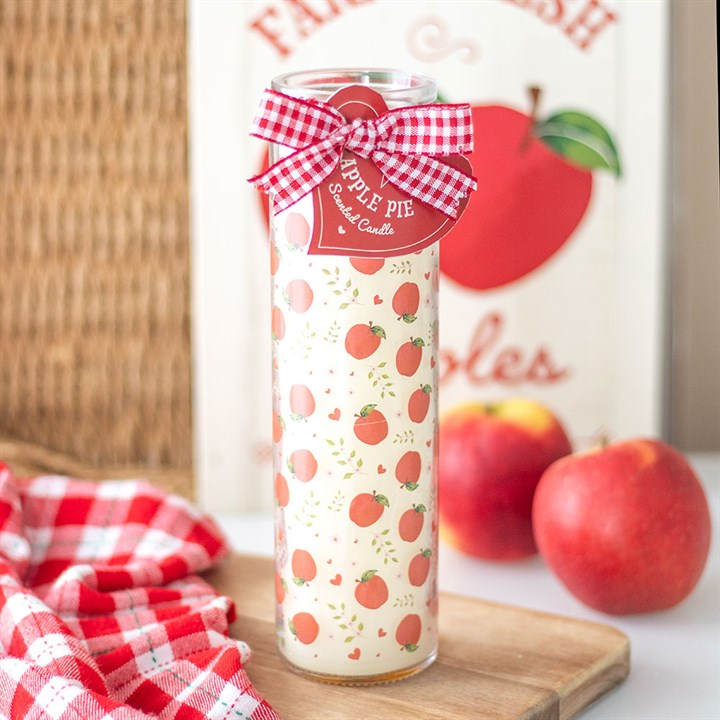 Apple Print Apple Pie Tube Candle