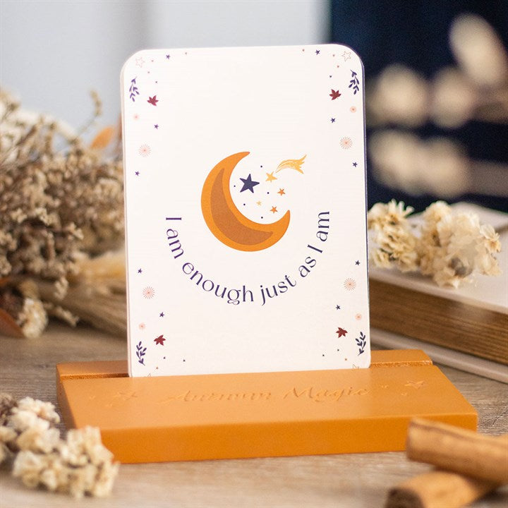 Autumn Magic Affirmation Cards with Wooden Stand