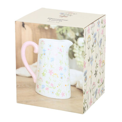 Floral Print Ceramic Flower Jug