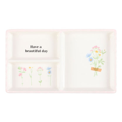 Have a Beautiful Day Floral Trinket Tray