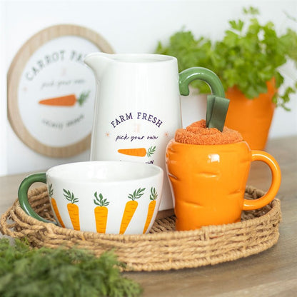 Farm Fresh Carrot Patch Ceramic Flower Jug