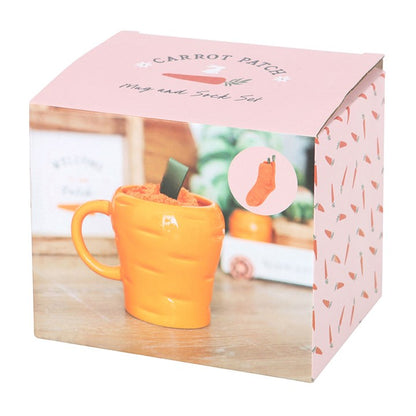 Carrot Shaped Mug and Socks Set