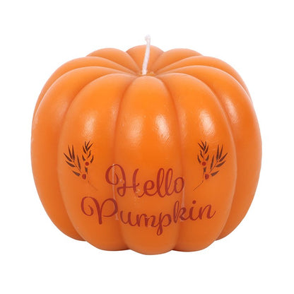 Hello Pumpkin Shaped Candle