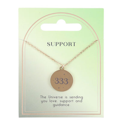 333 Angel Number Support Necklace