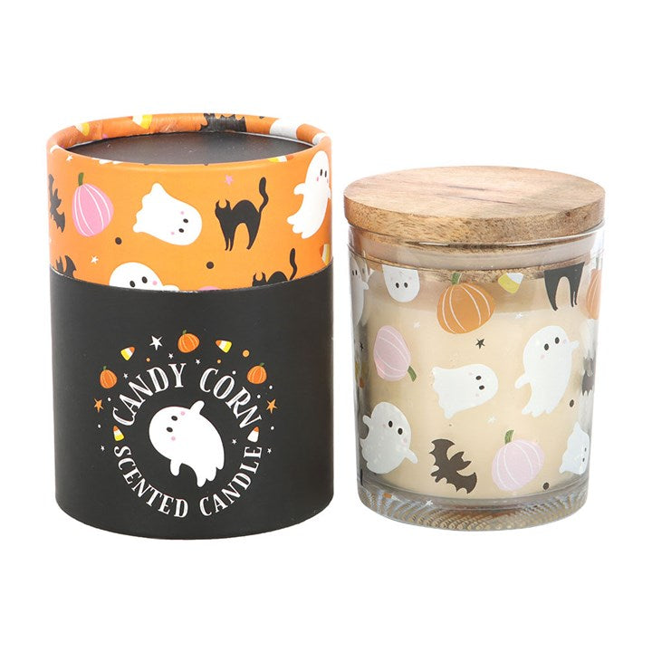 Sweet and Spooky Candy Corn Candle