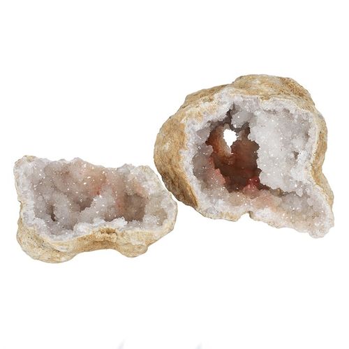 Medium White Quartz Geode Ornament