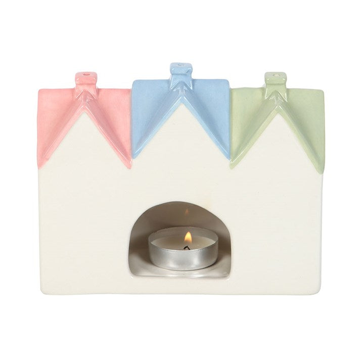 Pastel House Incense Cone Burner and Tealight Holder