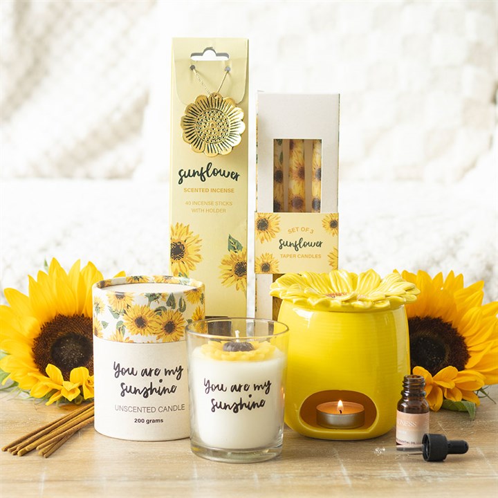 You Are My Sunshine Candle with 3D Sunflower