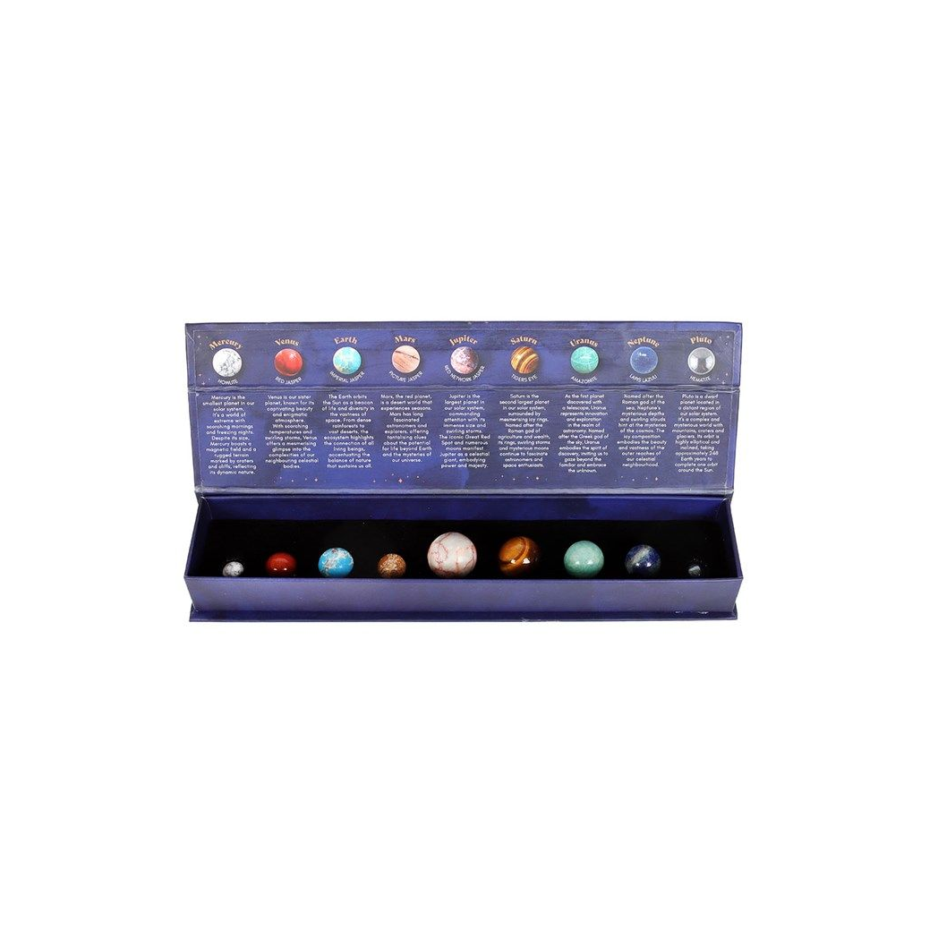 Solar System Gemstone Crystal Sphere Set