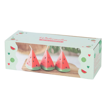 Set of 3 Watermelon Shaped Candles