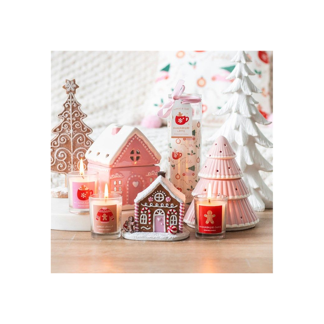 Pink Gingerbread House Incense Cone Burner