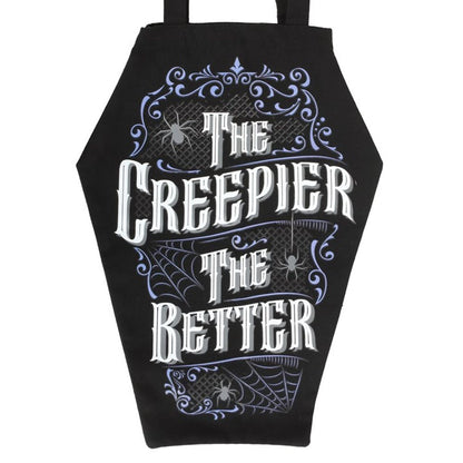 The Creepier the Better Coffin Shaped Tote Bag