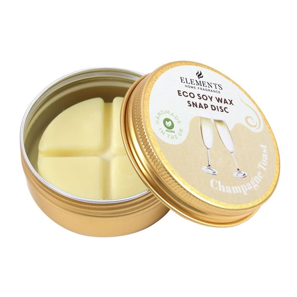 Champagne Toast Soy Wax Snap Gift Candle Disc vegan soy wax