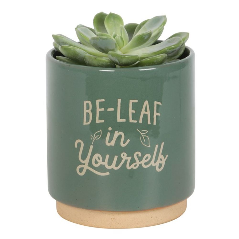 Green Be-Leaf in Yourself Plant Pot