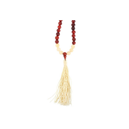 Self Confidence Rosewood & Yellow Jasper Mallah Necklace