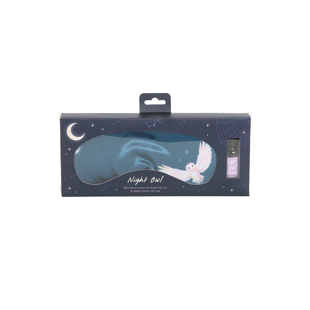 Owl Sleep Mask and Essential Oil Gift Set