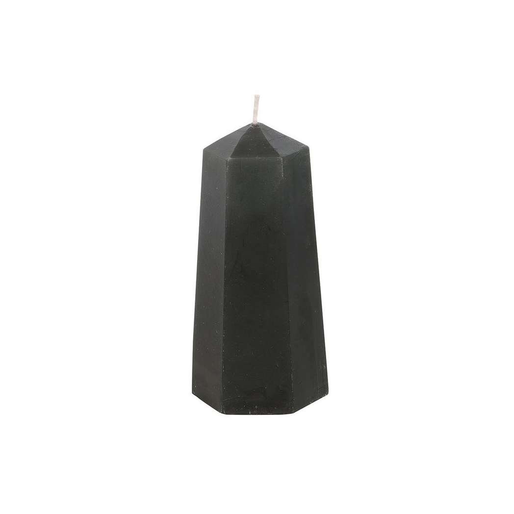 Protection Crystal Candle with Rough Black Obsidian