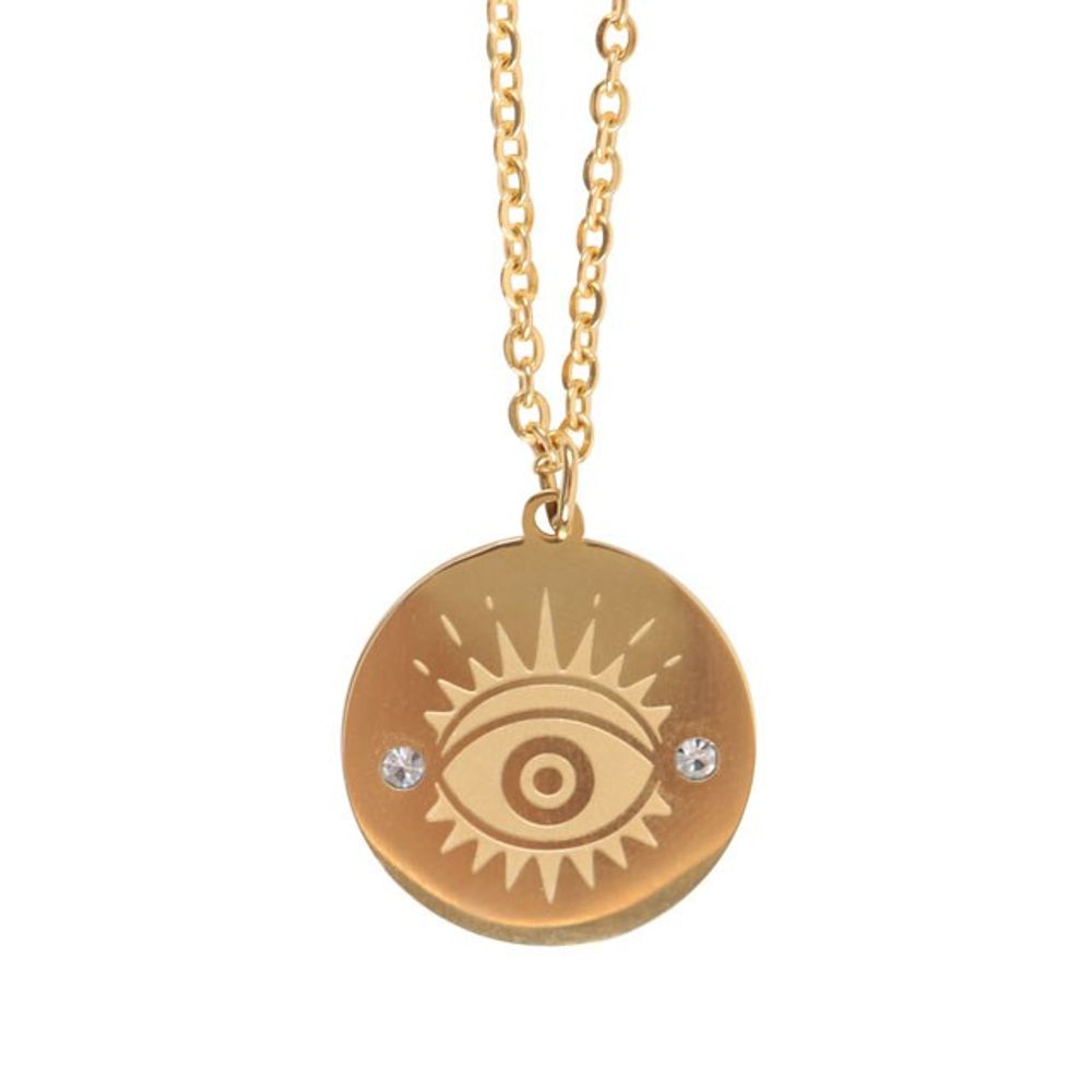 Gold Toned All Seeing Eye Necklace