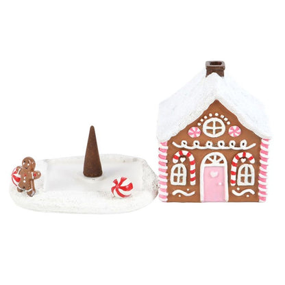 Pink Gingerbread House Incense Cone Burner