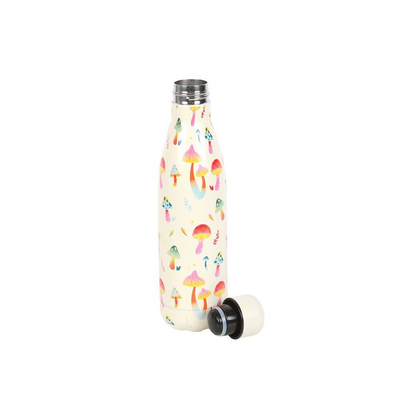 Funky Fungi Mushroom Print Metal Water Bottle