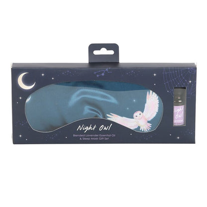 Owl Sleep Mask and Essential Oil Gift Set