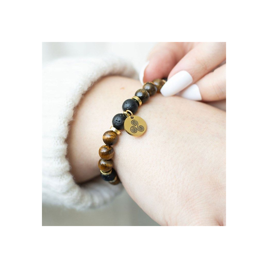 Confidence Tiger's Eye Crystal Essential Oil Bracelet