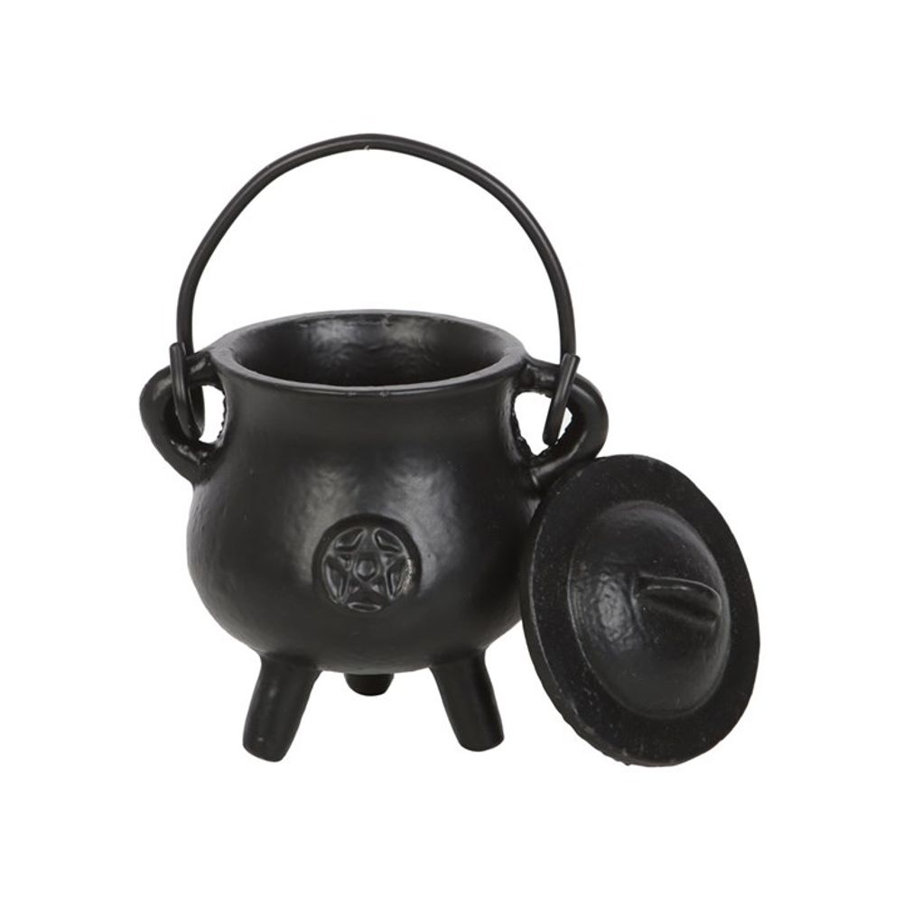 7.5cm Smooth Cast Iron Cauldron with Pentagram