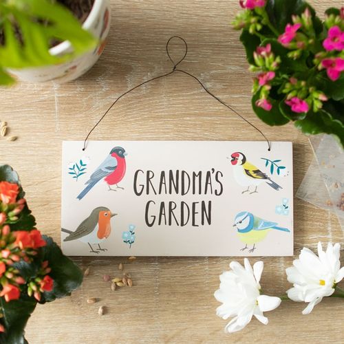 Grandma's Garden British Garden Birds Sign