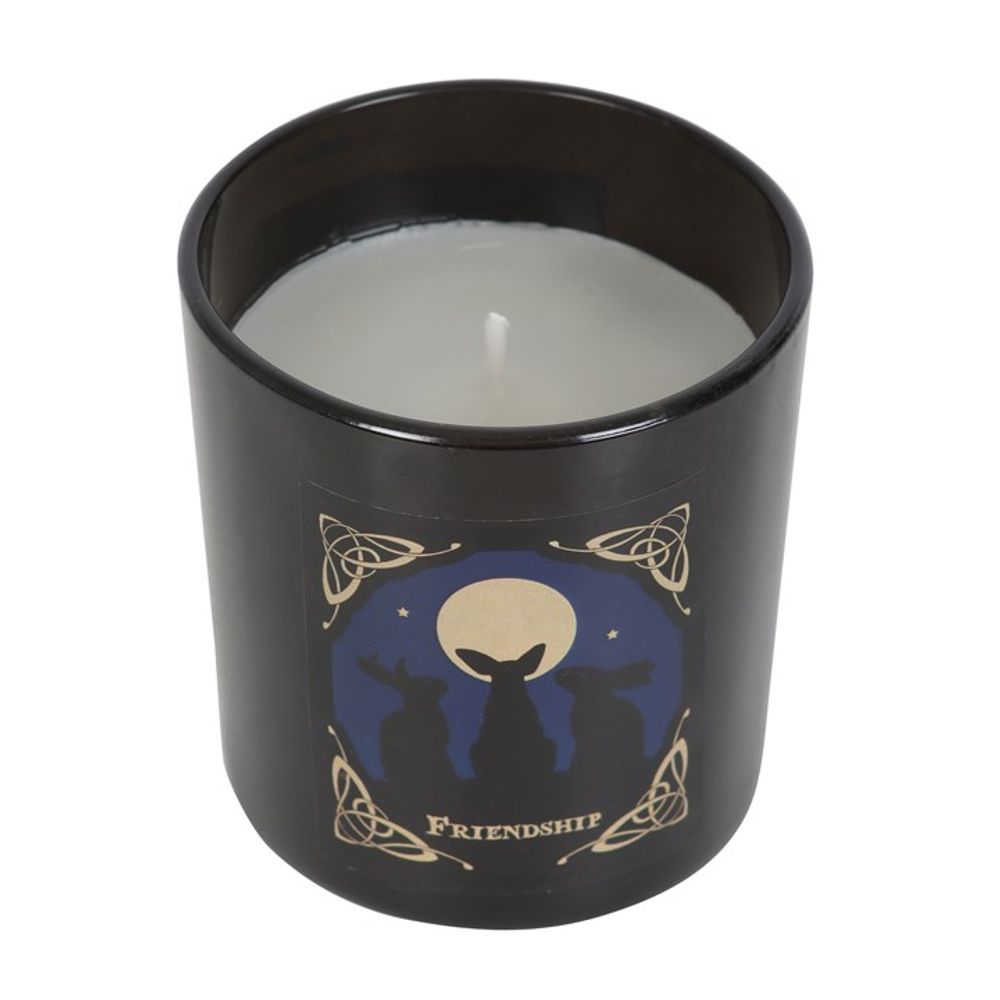 'Moon Gazing Hares' Friendship Candle by Lisa Parker