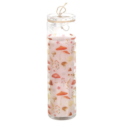 Mushroom Print Enchanted Forest Tube Candle