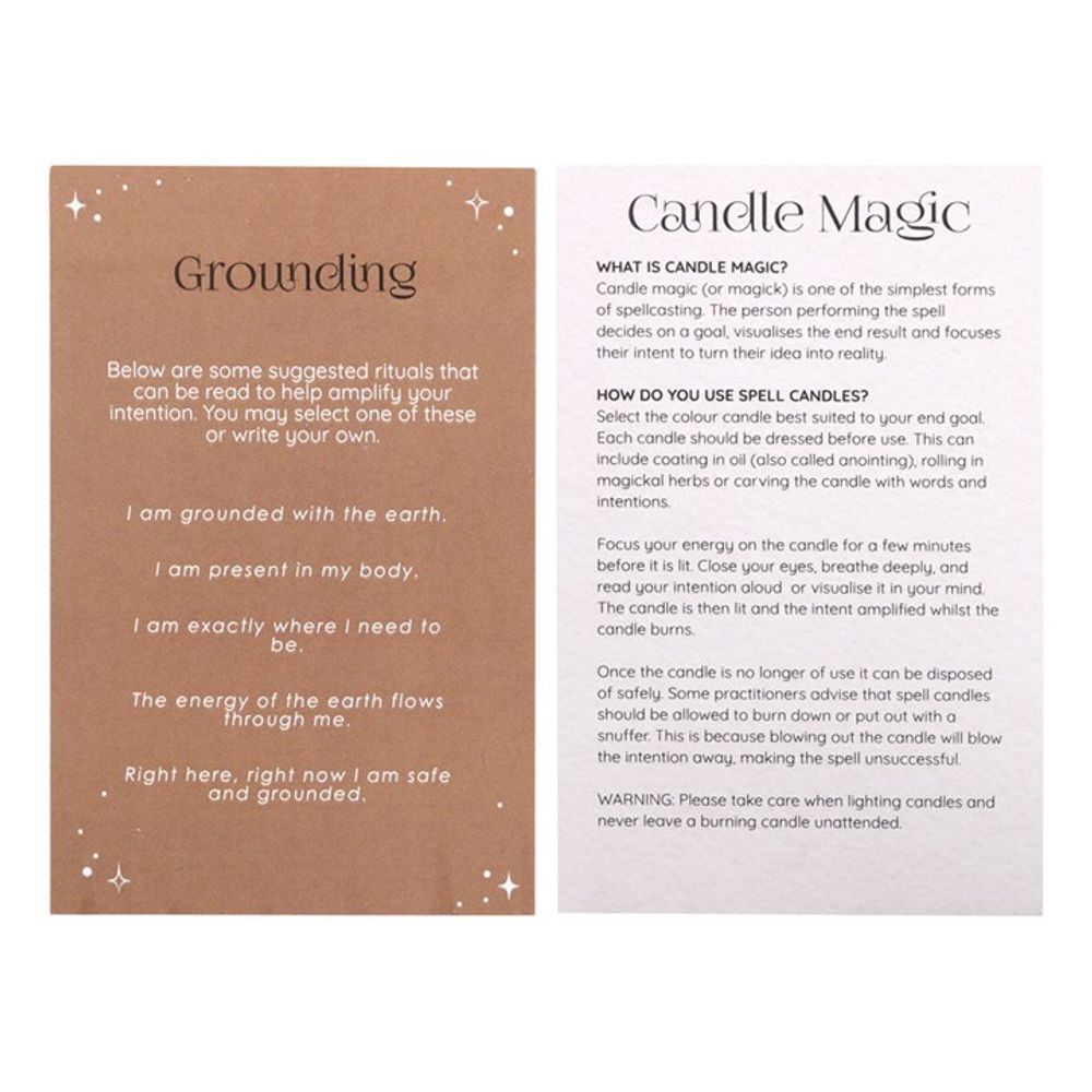 Pack of 12 Grounding Spell Candles