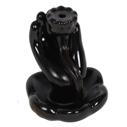 Hand & Lotus Flower Backflow Incense Burner