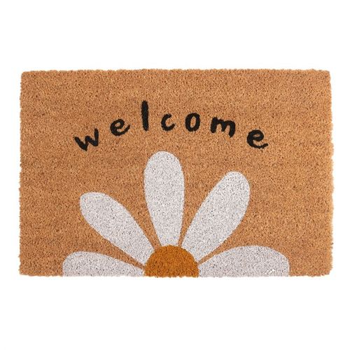 Natural Daisy Welcome Doormat