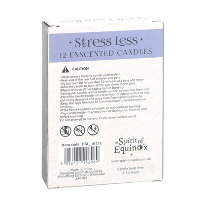 Pack of 12 Stress Less Spell Candles