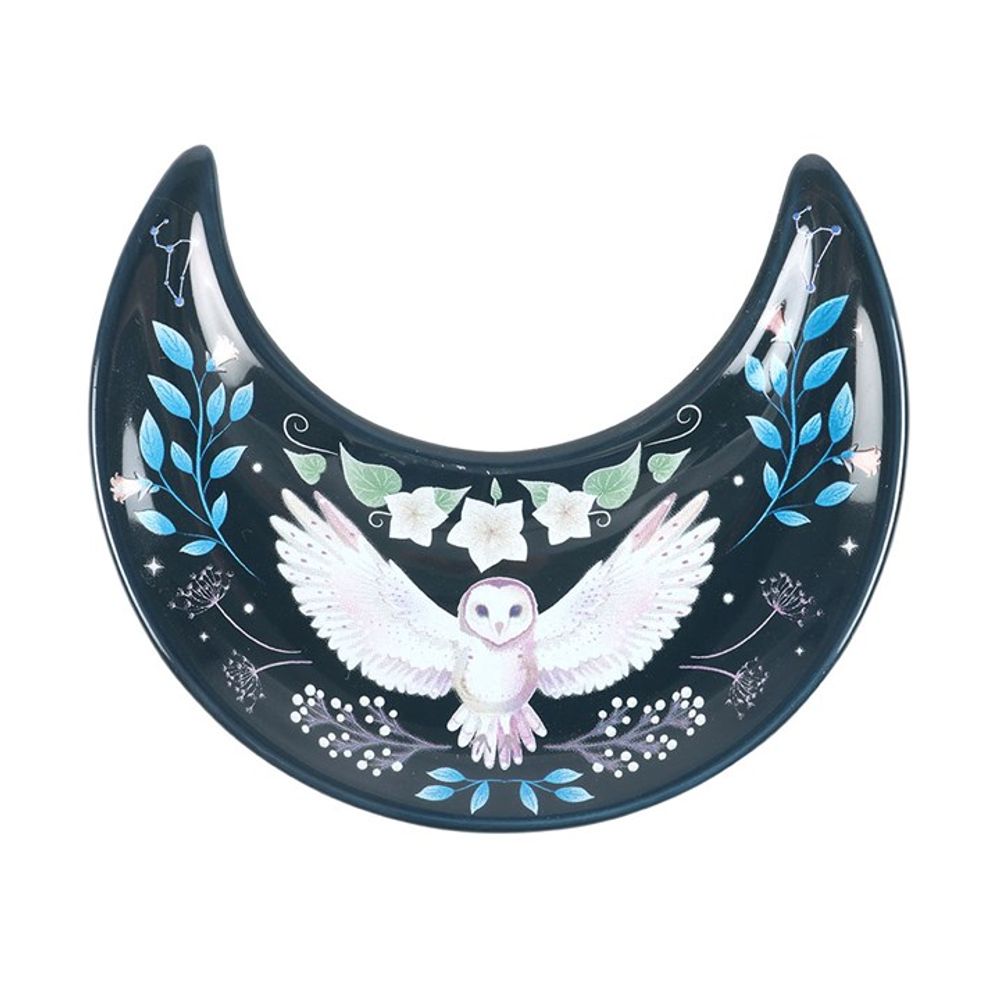 Navy Blue Moon Owl Trinket Dish