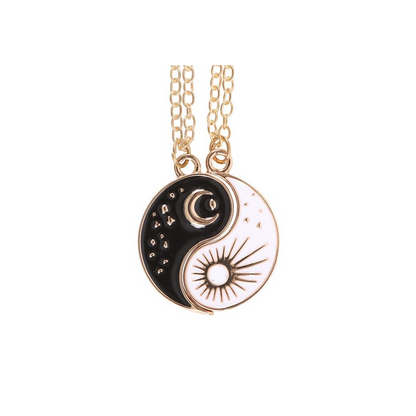 Pair of Yin Yang Best Friend Pendant Necklaces