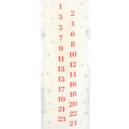 White Vanilla Advent Tube Candle