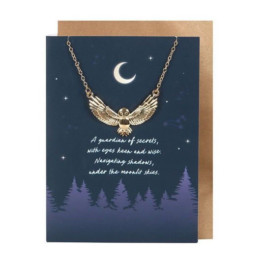 Owl Necklace Greeting Card