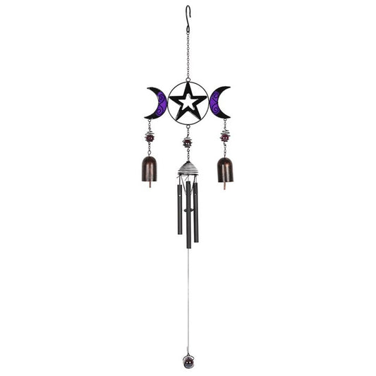 Triple Moon Windchime with Bells