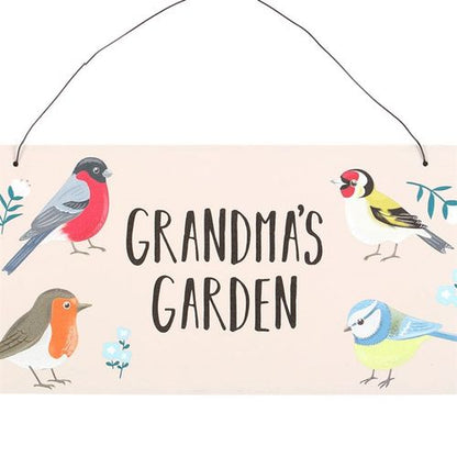 Grandma's Garden British Garden Birds Sign